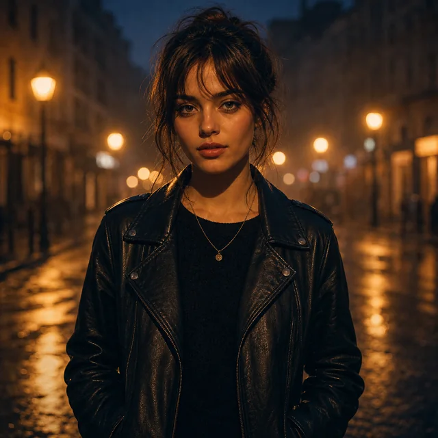 Cinematic street portrait