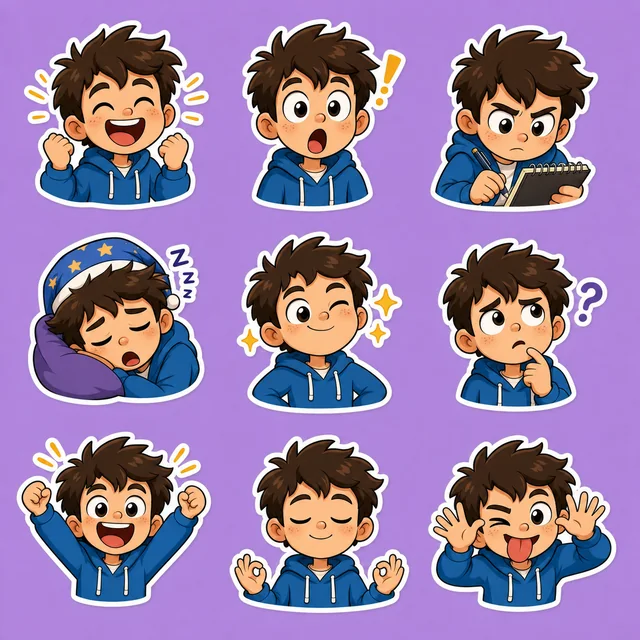 Expression sticker grid